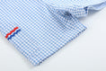 Load image into Gallery viewer, Blue Gingham American Flag Pocket Shortalls