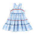 Load image into Gallery viewer, Blue Gingham Layered Sundress