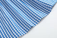 Load image into Gallery viewer, Blue Gingham Pumpkin Smocked Ruffle Bishop Dress