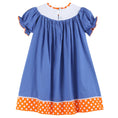 Load image into Gallery viewer, Blue Pumpkin Sunflower Smocked Bishop Dress
