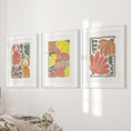 Load image into Gallery viewer, Boho Chic Botanical Decor. Set of 3 Abstract Flowers Prints
