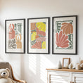 Load image into Gallery viewer, Boho Chic Botanical Decor. Set of 3 Abstract Flowers Prints