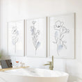 Load image into Gallery viewer, Black and White Botanical Prints. Modern Minimalist Line Art