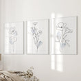Load image into Gallery viewer, Black and White Botanical Prints. Modern Minimalist Line Art