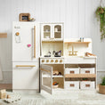 Load image into Gallery viewer, Tiny Land® Play Kitchen Accessories – Play Kitchen Fridge: Wooden Cabinet Refrigerator for Kids