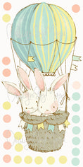 Load image into Gallery viewer, Baby animals inside Hot Air Balloons - Fabric Nursery Wall Art Decals