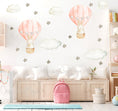Load image into Gallery viewer, Baby animal inside Hot Air Balloon - Fabric Nursery Wall Art Decals