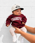 Load image into Gallery viewer, Thankful Varsity Kids Sweatshirt