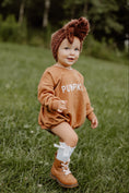Load image into Gallery viewer, Pumpkin Sweatshirt Romper - Cream or Orange