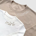 Load image into Gallery viewer, Custom Mommy and Mini Outfits | Neutral Sweatshirts With Neckline Embroidery