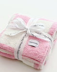 Load image into Gallery viewer, Checkered Plush Blanket | Pink