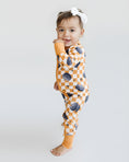 Load image into Gallery viewer, Bamboo Zip Romper | Checkered Pumpkin