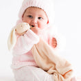 Load image into Gallery viewer, Chenille - Pretty Pink & Ivory Stripe Hooded Jacket