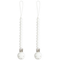 Load image into Gallery viewer, Pacifier Clips in White, 2 Pack
