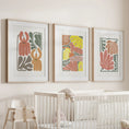 Load image into Gallery viewer, Boho Chic Botanical Decor. Set of 3 Abstract Flowers Prints