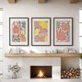 Load image into Gallery viewer, Boho Chic Botanical Decor. Set of 3 Abstract Flowers Prints