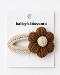 Load image into Gallery viewer, Crochet Daisy Clip - Mocha