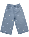 Load image into Gallery viewer, Daisy Mae Wide Leg Embroidered Jean - Light Wash