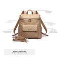 Load image into Gallery viewer, Signature Diaper Bag Latte Brown