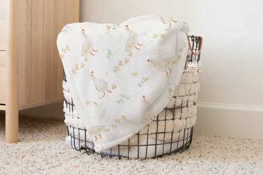Baby Animals Pastel colors - Vintage Baby Blanket