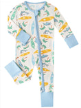 Load image into Gallery viewer, Posh TOT Surf's Up Bamboo Baby Convertible Zippy Romper