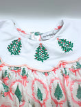 Load image into Gallery viewer, Pink Christmas Tree Embroidery Dress