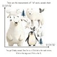 Load image into Gallery viewer, Arctic Animal Friends - Fabric Nursery Wall Art Decals