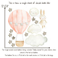 Load image into Gallery viewer, Baby animal inside Hot Air Balloon - Fabric Nursery Wall Art Decals