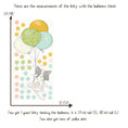 Load image into Gallery viewer, Baby animals inside Hot Air Balloons - Fabric Nursery Wall Art Decals