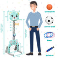 Load image into Gallery viewer, Adjustable Kids 3-in-1 Basketball Hoop Set Stand with Balls