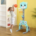 Load image into Gallery viewer, Adjustable Kids 3-in-1 Basketball Hoop Set Stand with Balls