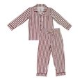 Load image into Gallery viewer, Red Stripe Collared Bamboo Set