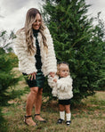 Load image into Gallery viewer, Fatima Faux Shag Layered Jacket - Ivory