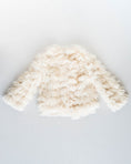 Load image into Gallery viewer, Fatima Faux Shag Layered Jacket - Ivory