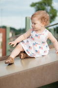 Load image into Gallery viewer, 4th of July Flag Print Bamboo Peplum Top & Bike Shorts