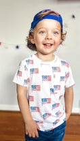 Load image into Gallery viewer, Flag Print Bamboo Pocket Tee & Shorts