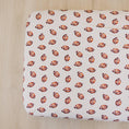 Load image into Gallery viewer, Football Print Bamboo Crib Sheet