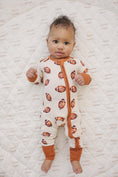 Load image into Gallery viewer, Football Print Bamboo Zippy Romper