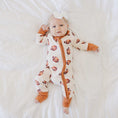 Load image into Gallery viewer, Football Print Bamboo Zippy Romper