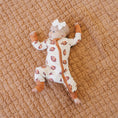 Load image into Gallery viewer, Football Print Bamboo Zippy Romper