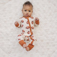 Load image into Gallery viewer, Football Print Bamboo Zippy Romper