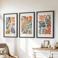 Load image into Gallery viewer, Boho Botanical Set of 3 Wall Art. Abstract Flowers Prints