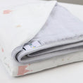 Load image into Gallery viewer, Pink Crown and Gray Oversized Bamboo Muslin Quilted Blanket