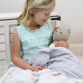 Load image into Gallery viewer, Pink Crown and Gray Oversized Bamboo Muslin Quilted Blanket