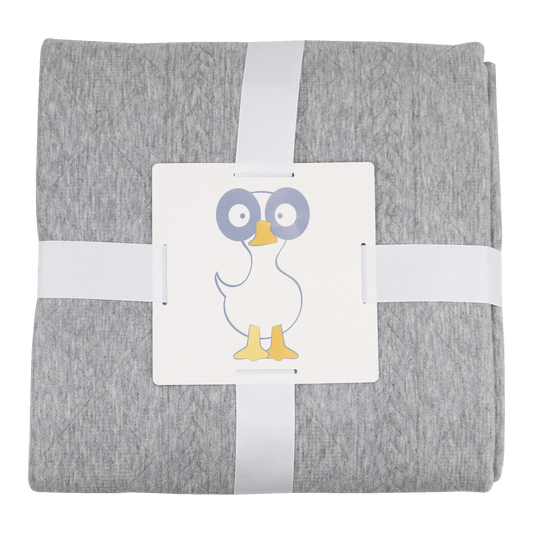 Mommy & Me Knit Blanket Set - Gray