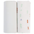 Load image into Gallery viewer, Triangles and Gray 2 PK Swaddle Blanket
