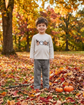 Load image into Gallery viewer, Gray Boo Applique Shirt and Pants Set