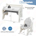 Load image into Gallery viewer, Kids Drawing Table and Chair Set with Watercolor Pens and Blackboard Eraser
