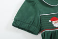 Load image into Gallery viewer, Green Corduroy Santa Smocked Dress