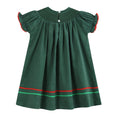 Load image into Gallery viewer, Green Corduroy Smocked Bishop Dress